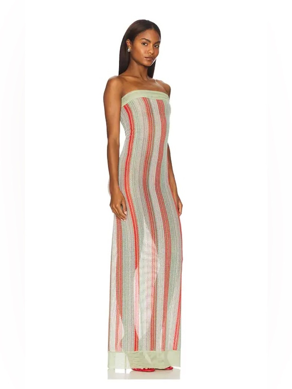 Fait Par Foutch Eliza Maxi Dress Candy Stripe Size Medium